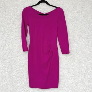 Saks Fifth Avenue Magenta Long Sleeve Dress